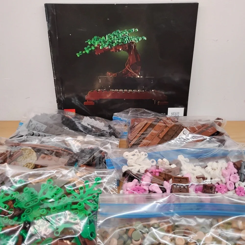 LEGO Botanicals Icons Bonsai Tree 10281 W/ Instructions Pink Frog Cherry Blossom